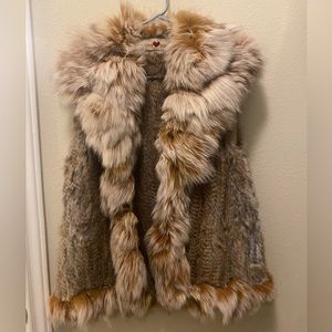Rabbit and Fox fur vest